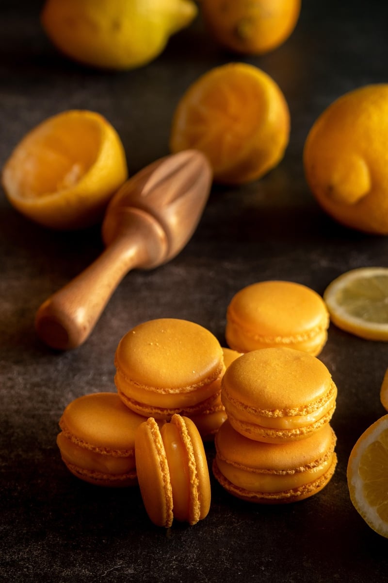 Assorted colorful macarons