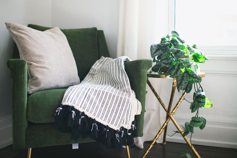 Colorful throw pillows